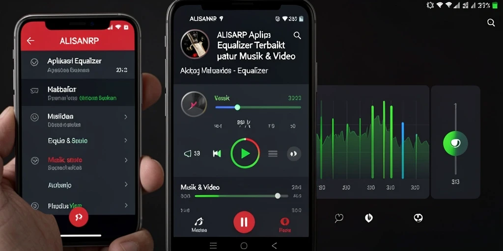 Tampilan antarmuka ALISANRP dengan setelan equalizer yang mudah diakses.