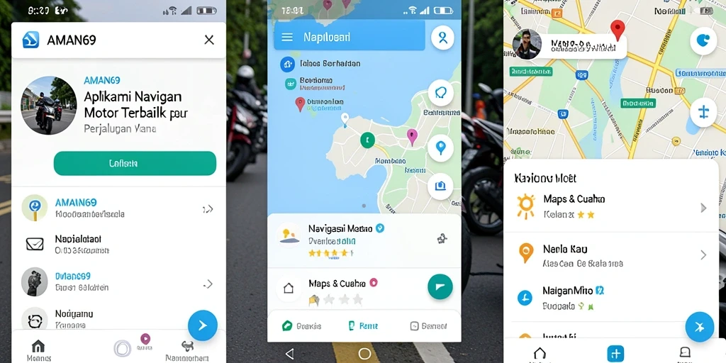 Antarmuka AMAN69 yang intuitif untuk Navigasi Motor yang mudah digunakan.