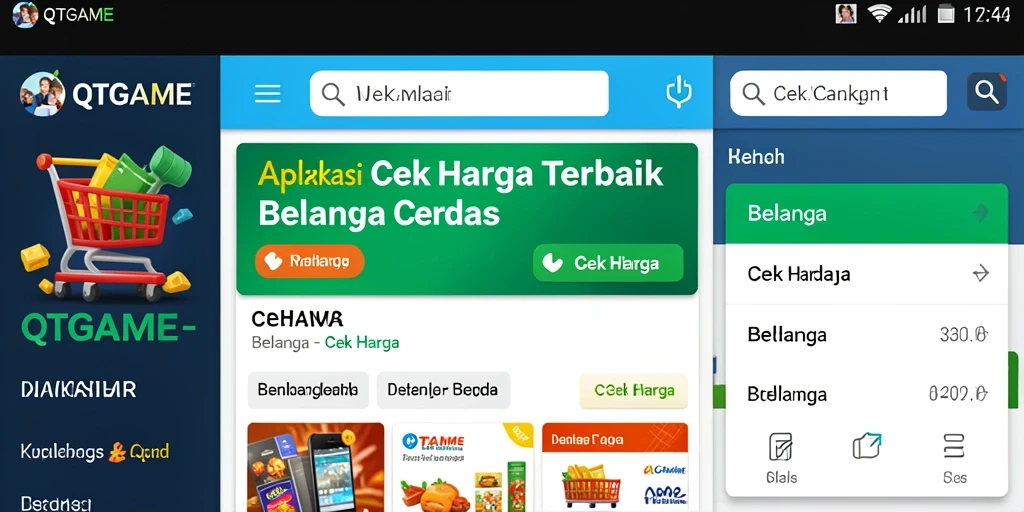 Antarmuka QTGAME yang menampilkan fungsi Cek Harga yang efisien.