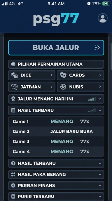 Tampilan link alternatif psg77